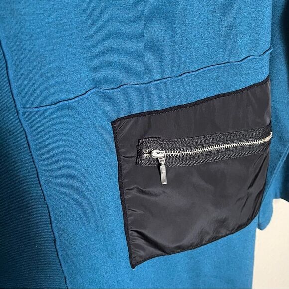 Liv by Habitat Blue Asymmetric Long Sleeve with Pocket Tunic Top Size  Large - Picture 6 of 9